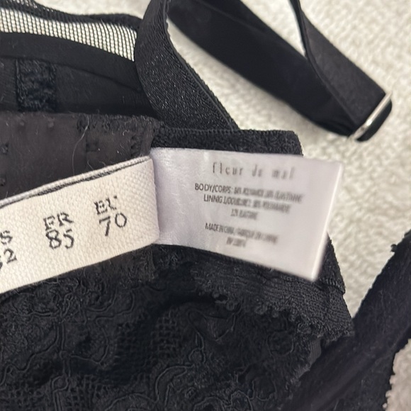 FLEUR DE MAL CHARLOTTE SHEER OVERLAY DEMI BRA - Picture 6 of 6